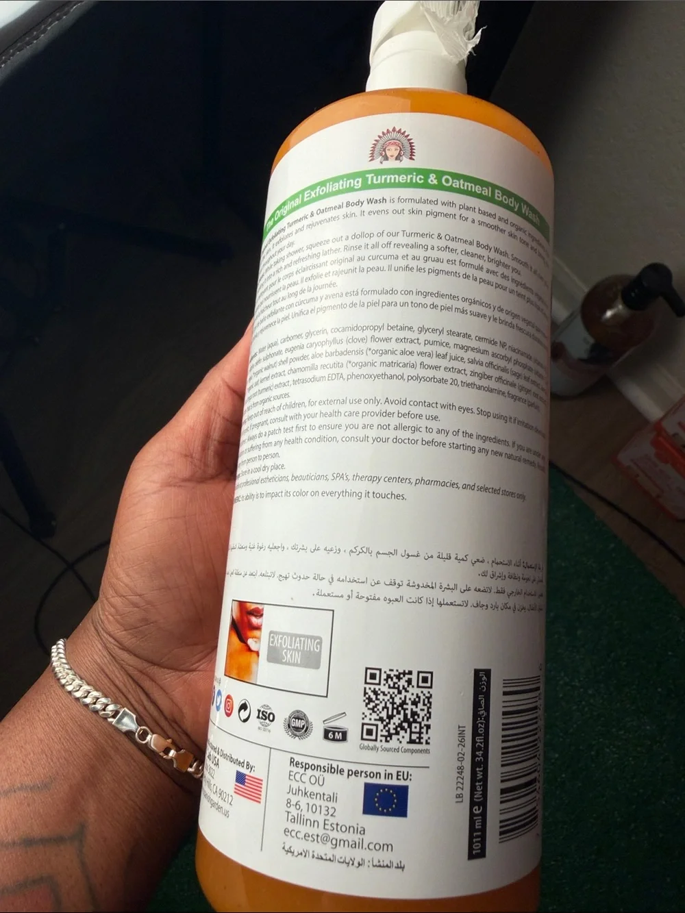 Exfoliating Turmeric & Oatmeal Body Wash — Orange